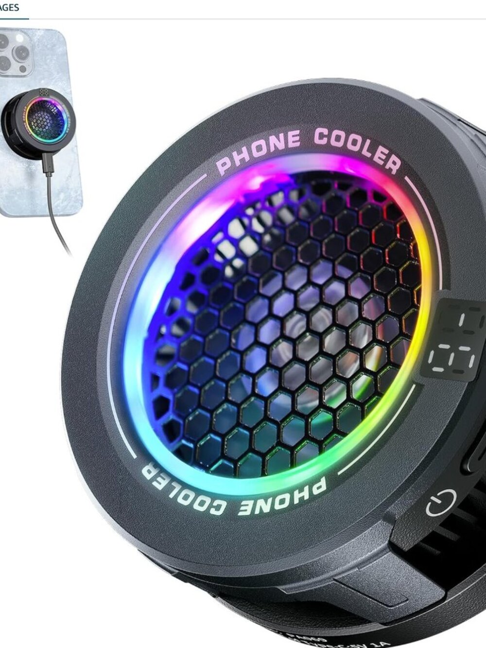 NEEWER PA069 RGB Magnetic Phone Cooler Open Box Tested